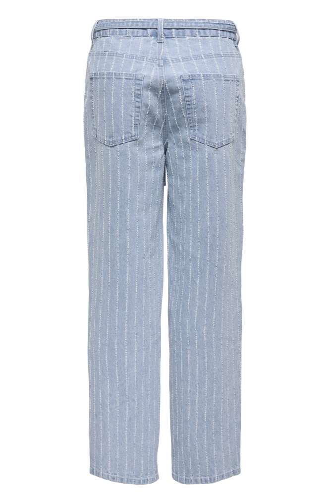 ONLGIANNA MW STRAIGHT STRIPE DNM YO 15359072 LIGHT BLUE DENIM/STRIPES